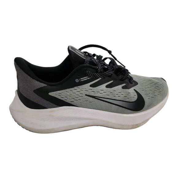 Nike Air Zoom Winflo 7 Men's Size 8.5  Running Shoes Gray Black White CJ0291-003 - Picture 1 of 11
